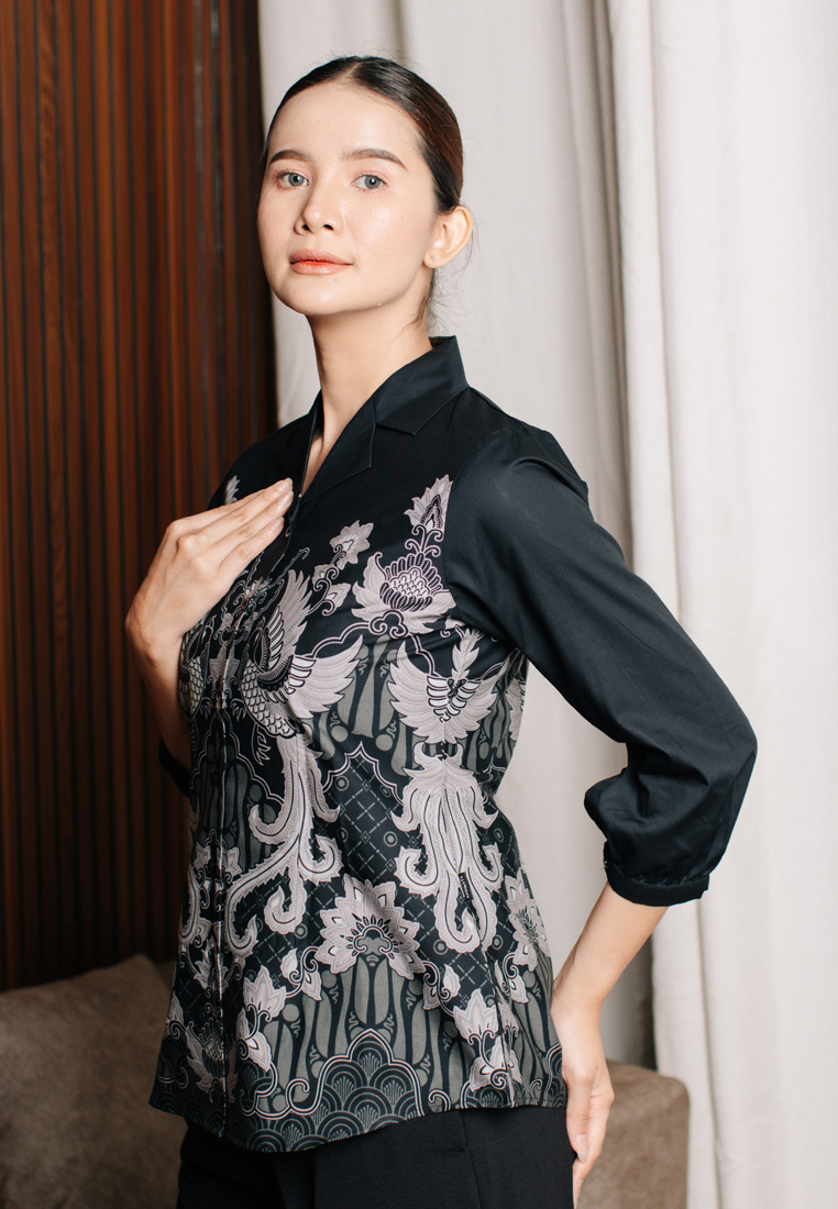 Hadinata Batik Wanita Superfine Blouse Prina Partha-1